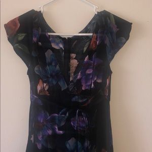 Floral black maxi dress